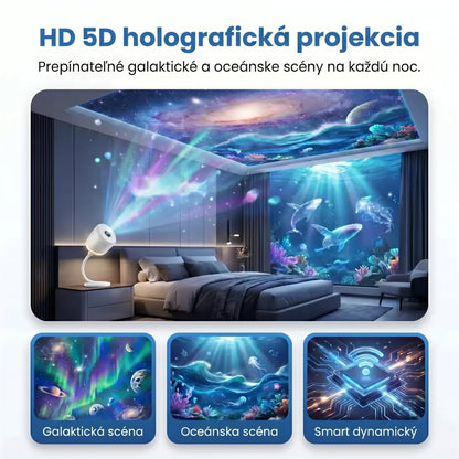🦈 Posledný deň akcie! 🐋 – HAJUEI® Nočný projektor – Inteligentný holografický projektor hviezd 5️⃣