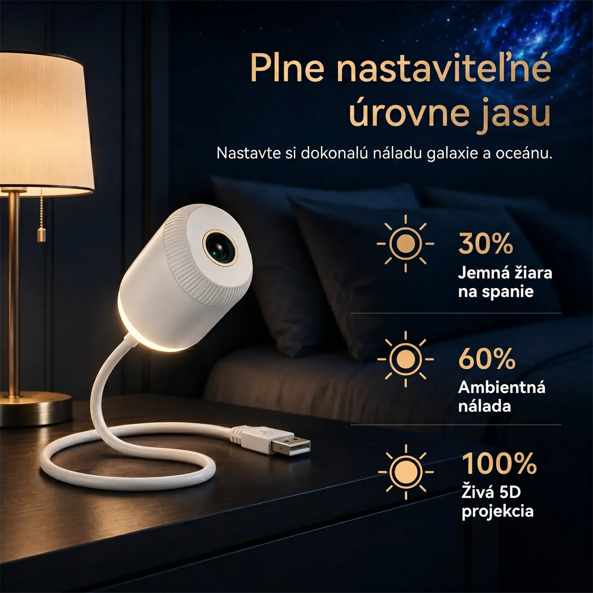 🦈 Posledný deň akcie! 🐋 – HAJUEI® Nočný projektor – Inteligentný holografický projektor hviezd 5️⃣