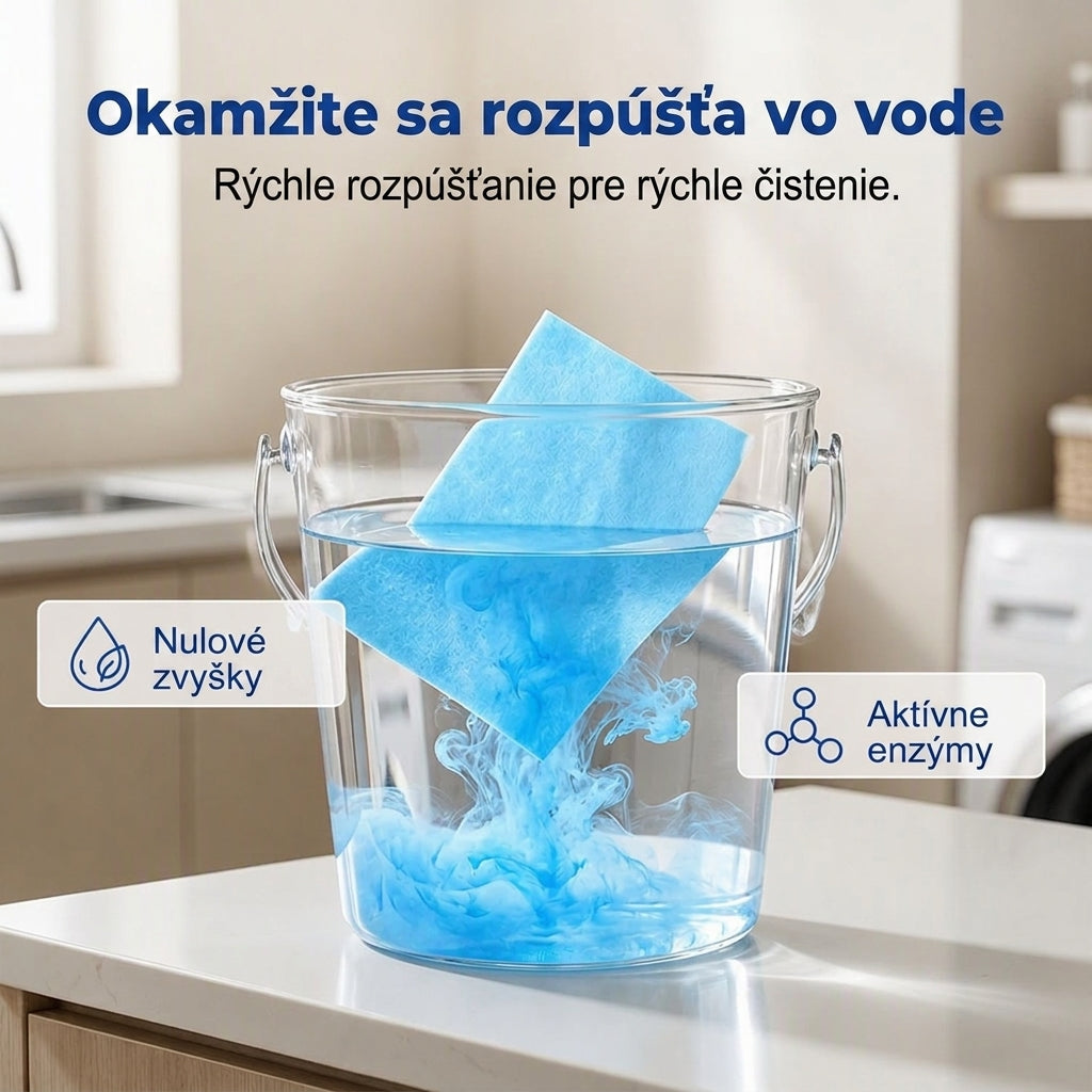 🧹Časovo obmedzená zľava 50 %💧🧹Vo vode rozpustné utierky na čistenie podláh
