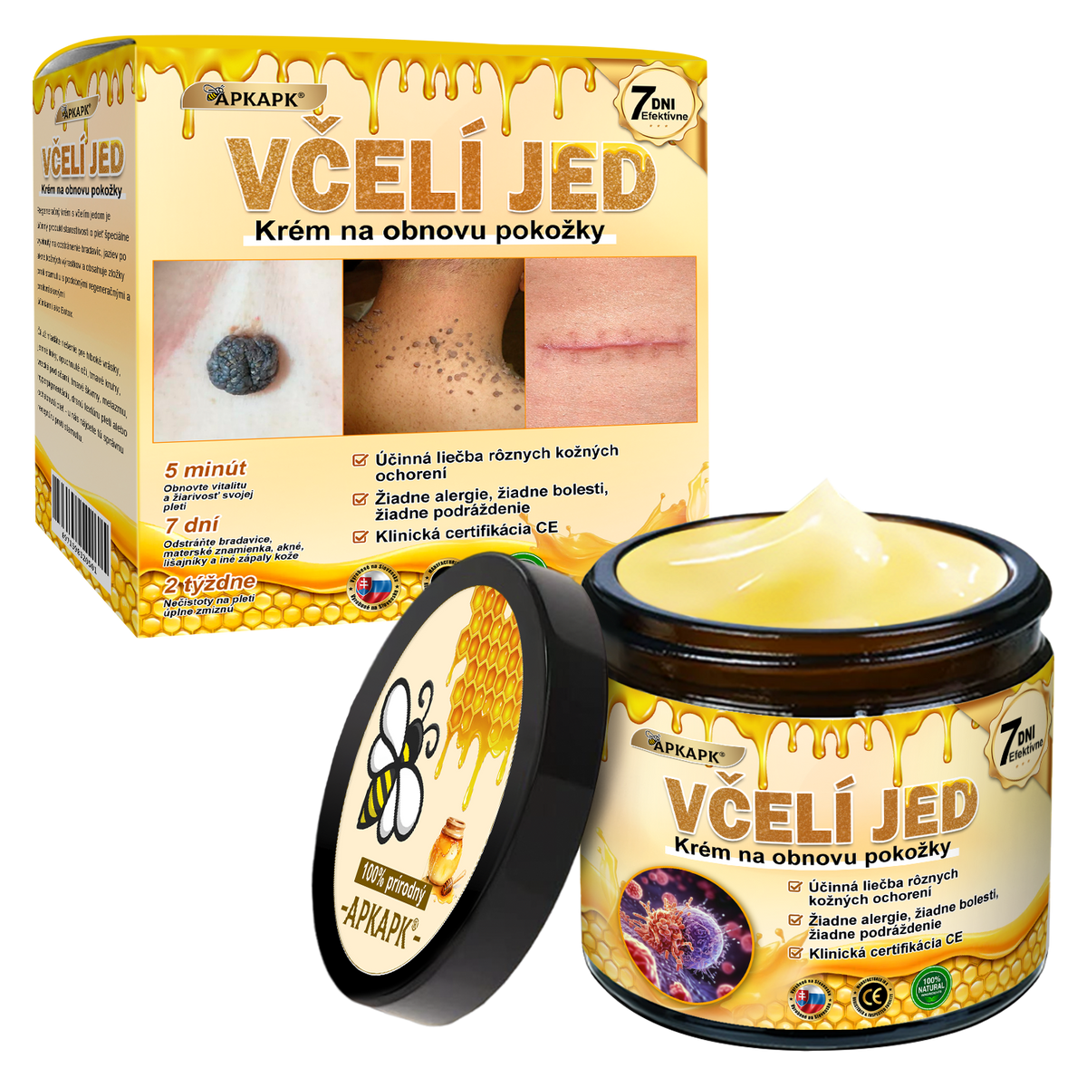 🎄APKAPK® Včelí jed regeneračný krém na pokožku 🔥 Vyvinuté na Slovensku, vyrobené a dodávané zo Slovenska