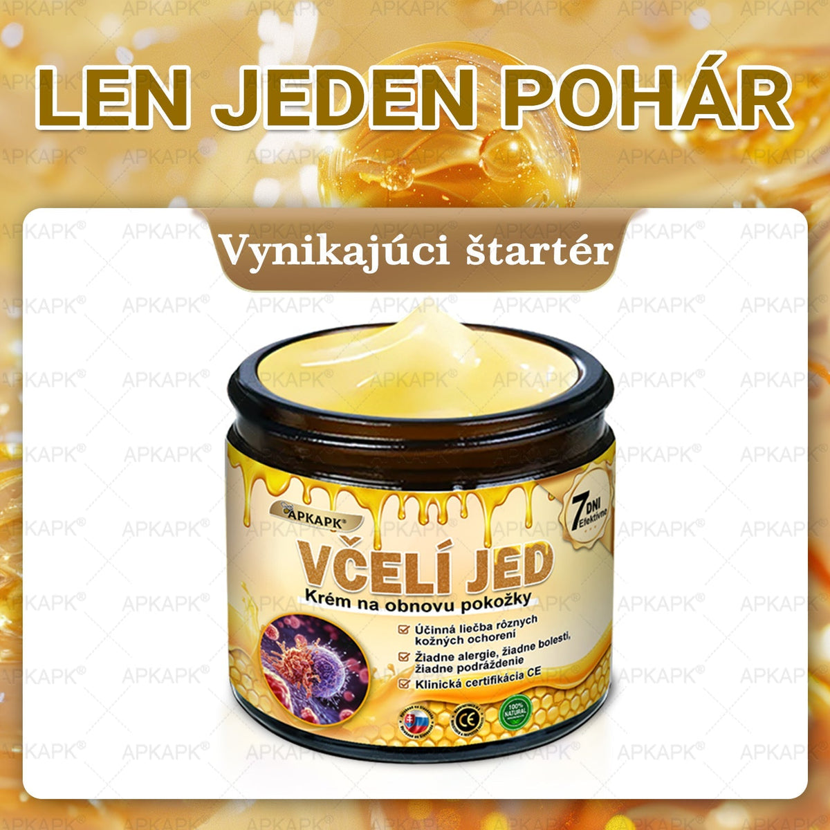 🎄APKAPK® Včelí jed regeneračný krém na pokožku 🔥 Vyvinuté na Slovensku, vyrobené a dodávané zo Slovenska