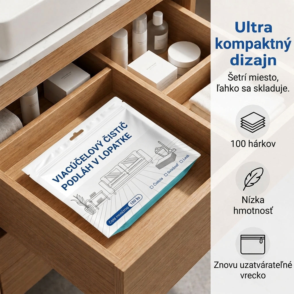 🧹Časovo obmedzená zľava 50 %💧🧹Vo vode rozpustné utierky na čistenie podláh